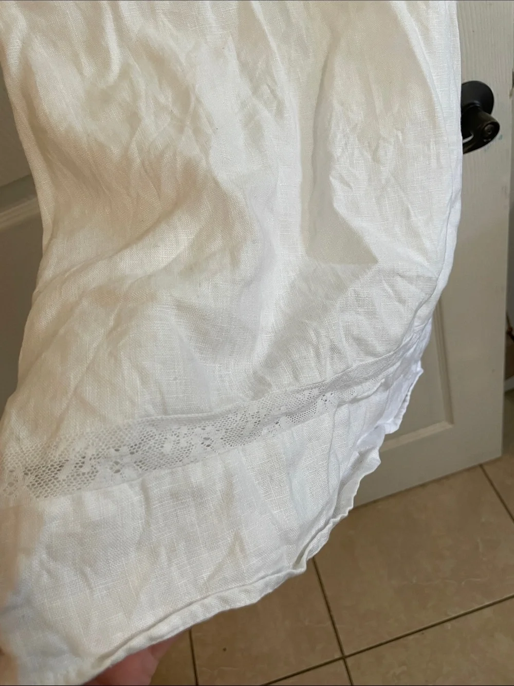 Reformation- Andie Linen White Slip Dress - Picture 2 of 10